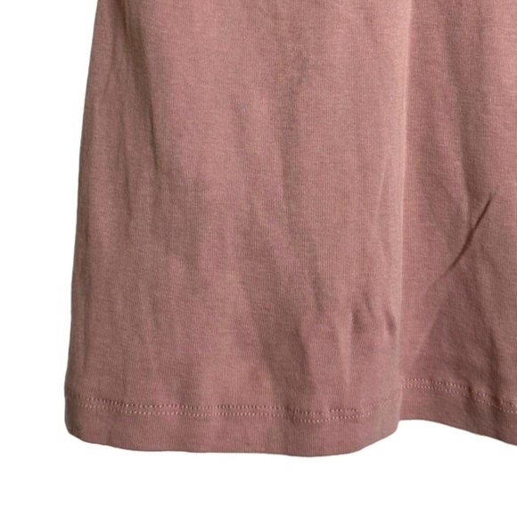 Chaser Strappy Double Vent Back Baby Ribbed Knit Tee Lattice Cutouts Pink Medium - Picture 9 of 16